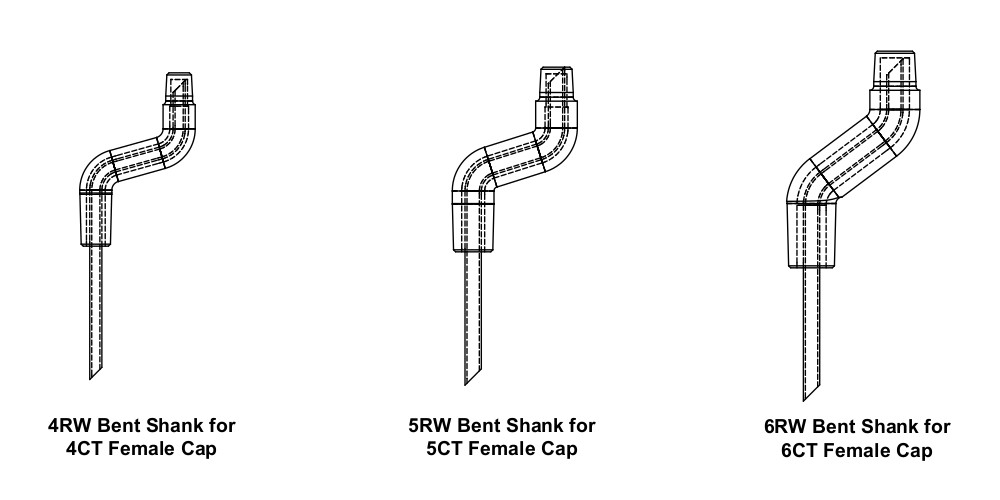 CMW Bent Shank for Female Caps